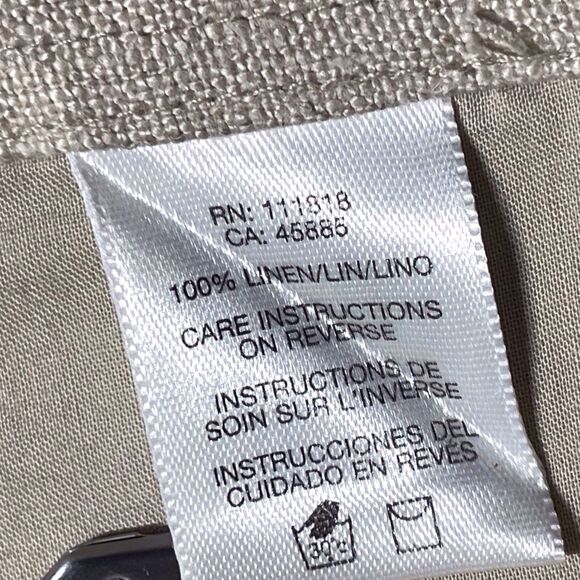 Michael Kors Plus Size 20W Wide Leg Linen Trousers Cuffed Beige NWT - Picture 11 of 16